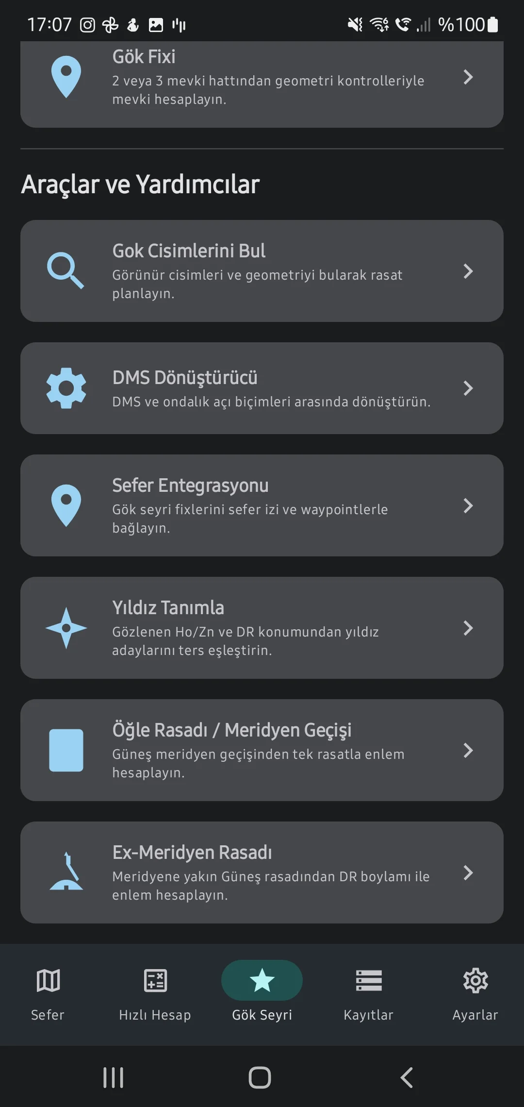 Скриншот приложения CaptainCalc - Индекс навигационных звезд