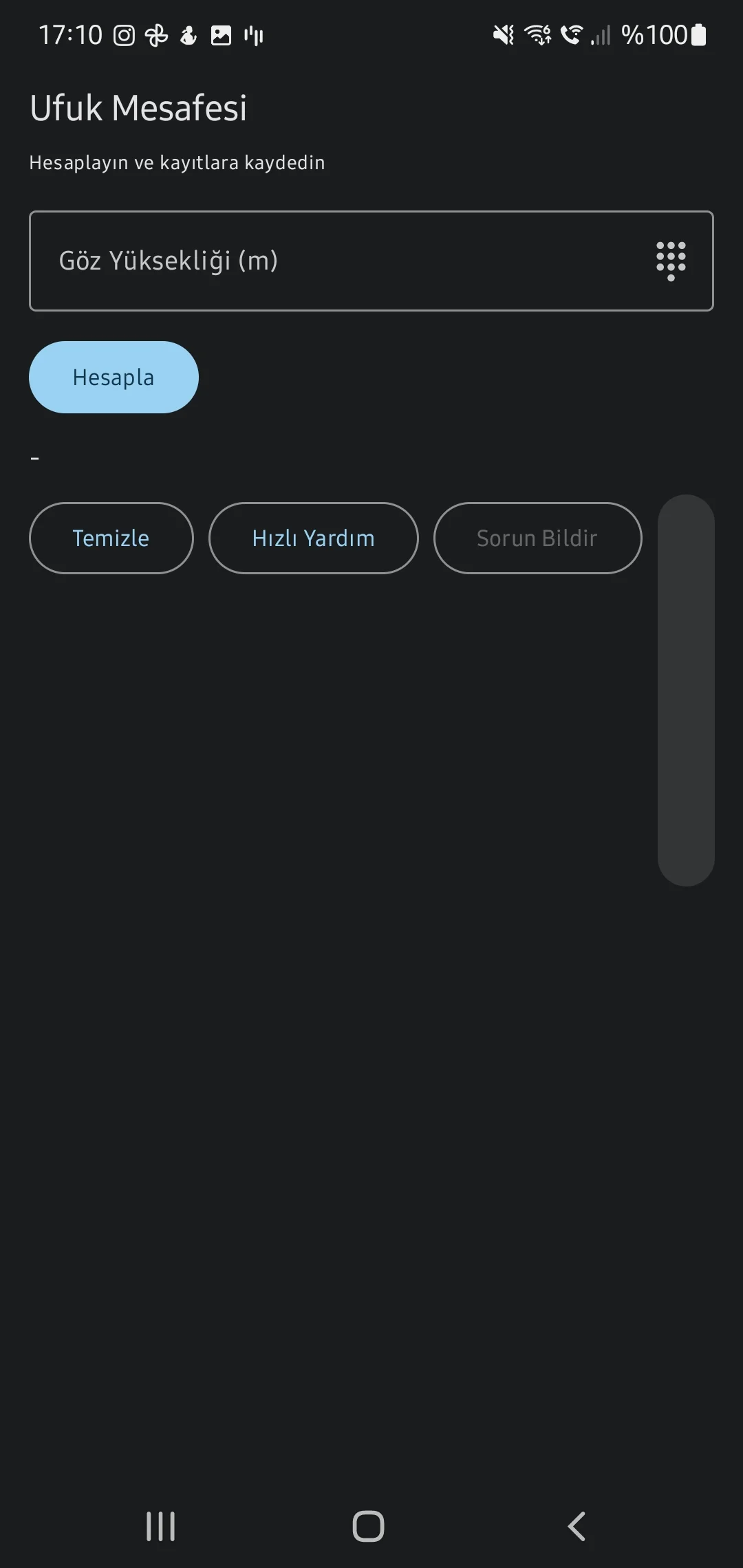 Скриншот приложения CaptainCalc - Дальность видимого горизонта