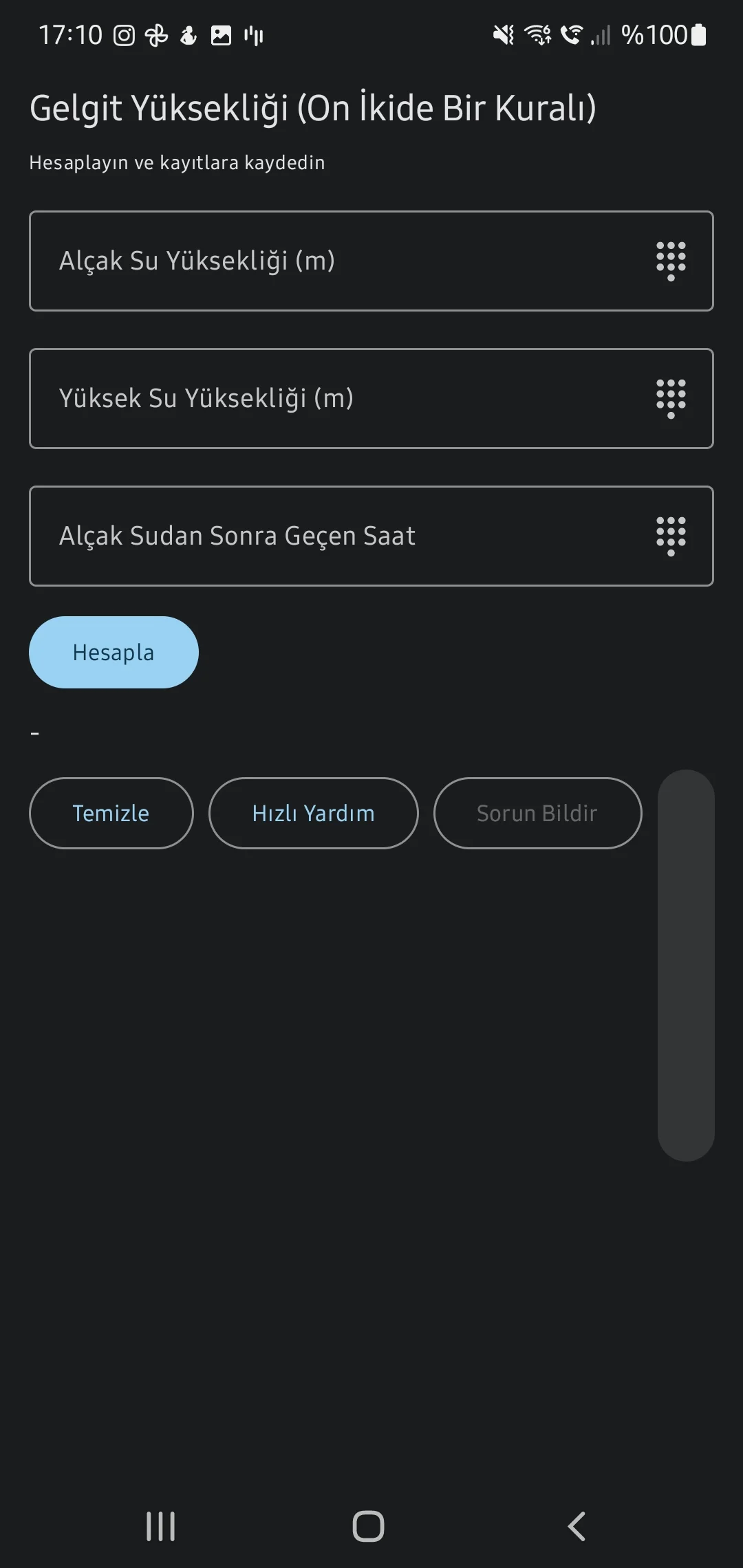Скриншот приложения CaptainCalc - Высота прилива (правило 12-х)