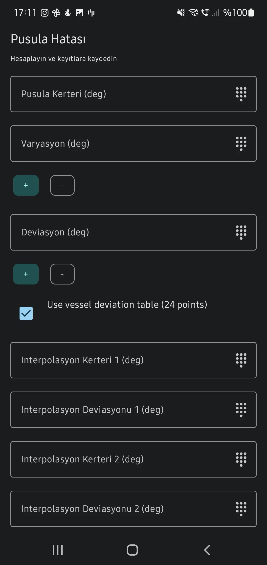 Скриншот приложения CaptainCalc - Инструмент амплитуды компаса